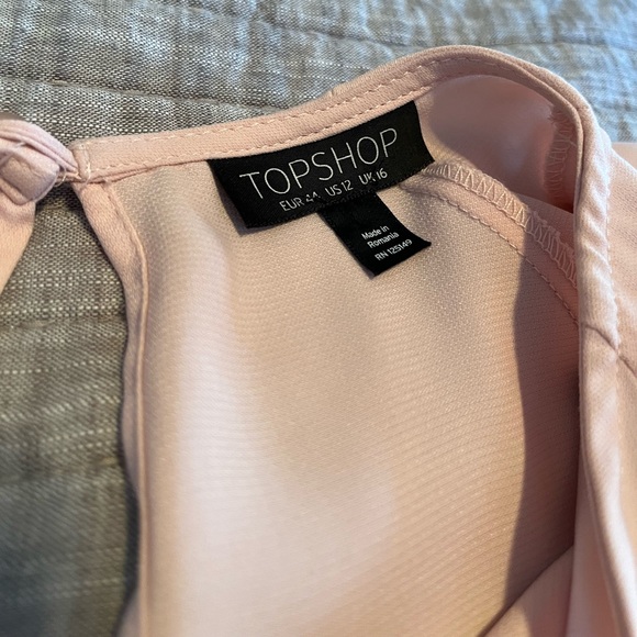NWOT Topshop light pink blouse, size 12 - Picture 3 of 7